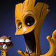 Illustration for article titled This Statue of Guardians of the Galaxy's Groot and Rocket Is Completely Precious